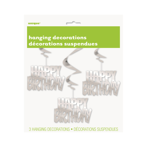 [P06.62940] Dizzy Dangler Happy Bday Plata 3pz