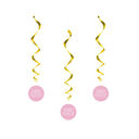 Dizzy Dangler Pink Hearts Baby Shower 3pz