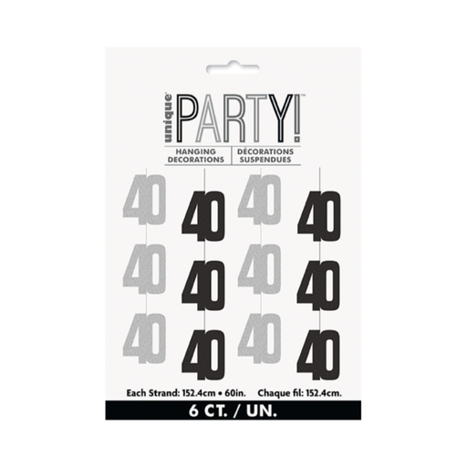 [P06.87157] Glitz Black 40 Hanging Dec