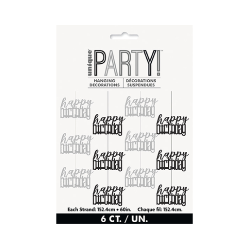 [P06.87151] Glitz Black Hanging Dec