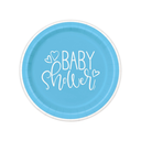 Plato 7 Blue Hearts Baby Shower 8pz