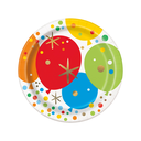 Plato 7 Foil Glitzy Gold Birthday 8pz