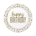 Plato 7 Gold Confetti Birthday C/8