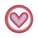 Plato 7 Retro Valentine Hearts 8pz