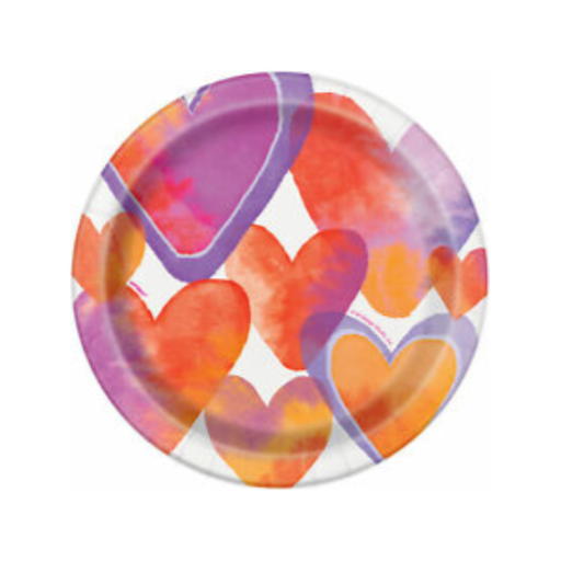[P06.58564] Plato 7 Water Colors Hearts 8pz