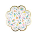 Plato 7 Foil Shp Rainbow Birthday Sweets 8pz