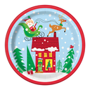 Plato 9 Colorful Santa 8pz