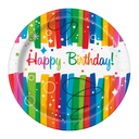 Plato 9 Rainbow Ribbon Birthday 8pz