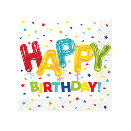 [P06.73101] Serv. Ch Happy Balloon Birthday 16pz