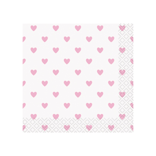 [P06.73361] Serv. Ch Pink Hearts Baby Shower 16pz