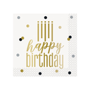 Serv. Ch Foil Metallic Happy Birthday C/16