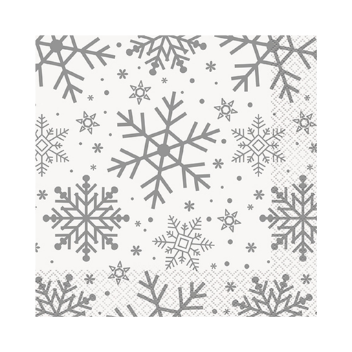 [P06.77122] Serv. Gde  Silver & Gold Snowflake 16pz