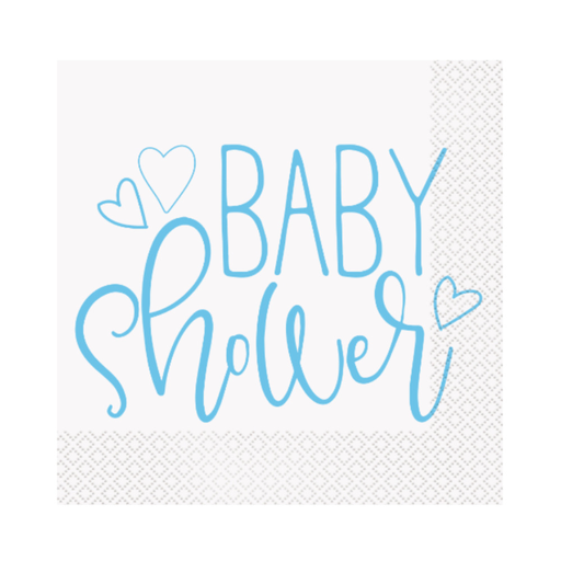 [P06.73382] Serv. Gde Blue Hearts Baby Shower 16pz