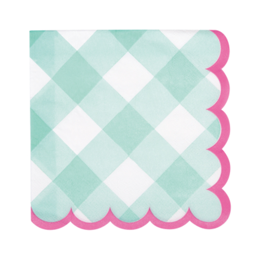 [P06.25532] Serv. Gde Pastel Gingham 16pz