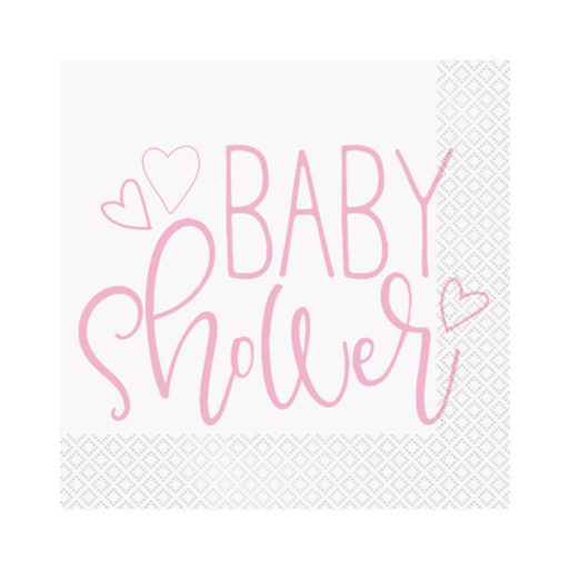 [P06.73362] Serv. Gde Pink Hearts Baby Shower 16pz