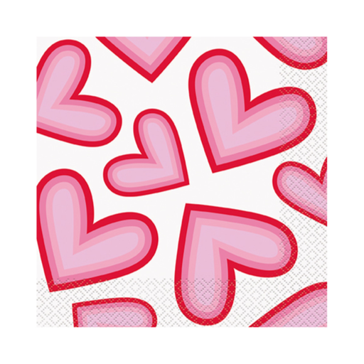 [P06.24012] Serv. Gde Retro Valentine Hearts 16pz