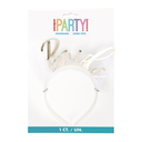 Tiara with Tule Pink Marble