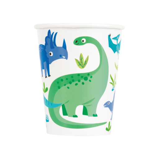 [P06.78306] Vaso 9oz Blue & Green Dinosaur C/8
