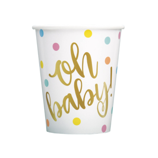 [P06.73406] Vaso 9oz Oh Baby Gold C/8