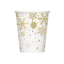 Vaso 9oz Silver & Gold Snowflake 8pz