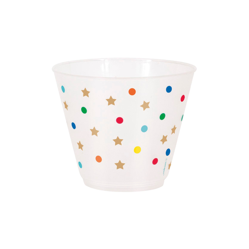 [P06.23572] Vaso 9oz Tumblers Dots & Star Birthday C/8