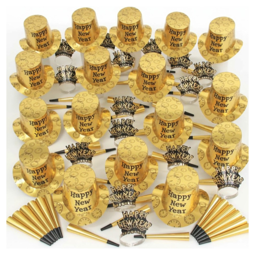 [813-100]  812-100 Gold Midnight Party Kit for 100