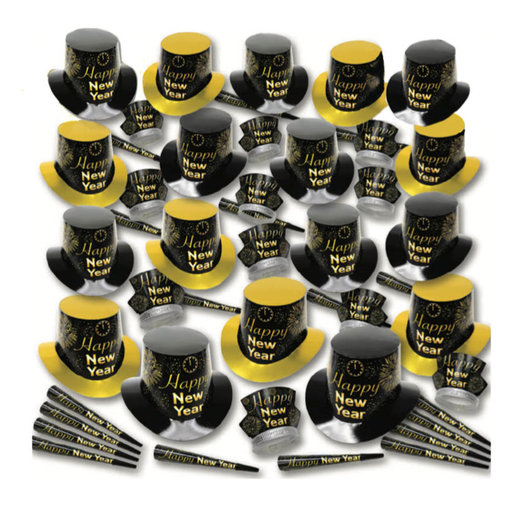 [816-100] 816-100 Gold Fireburst Party Kit for 100