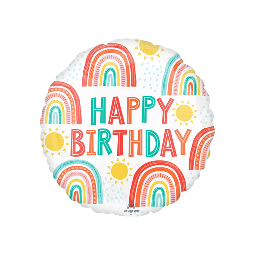 [GC.42913.02] Retro Rainbow Birthday 18"