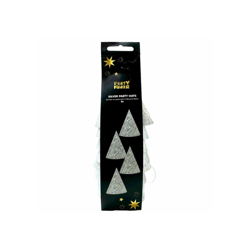 [P08.609058] Gorritos de Papel Plata Iridiscente 8pz
