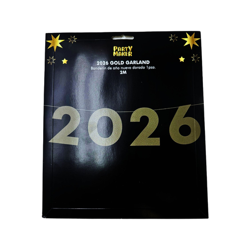 [P08.608384] Banderín Año Nuevo Dorado 2026