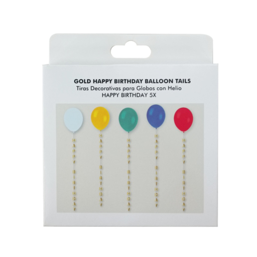 [P08.614115] Tiras Foil Decorativas para Globos con Helio 5pz