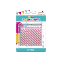 Vela Espiral Caramelo Rosa 24pz