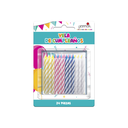 Vela Espiral Colores Surtidos 24pz