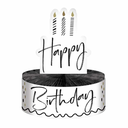 Centro de Mesa Happy Birthday Golden Wishes