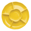 Charola Redonda Amarillo Brillante C/3