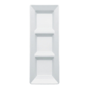 Charola Rectangular Blanco C/3