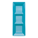 Charola Rectangular Azul Caribe C/3