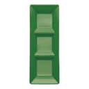 Charola Rectangular Verde Bandera C/3