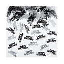 Confetti HBD Plata & Negro