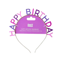 Tiara Metálica Premium Happy Bday