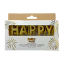 Velas Happy Bday Dorada