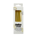 Velas Metálicas Doradas 6pz