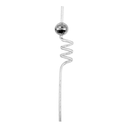 Popote Espiral Bola Disco 3pz