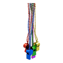 Collar Perla Silbato Colores 6 pz.