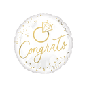 BOD001 Globo 18" Gold Wedding Congrats