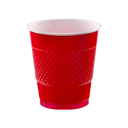 [P02.8885/6] Vaso Plastico 12oz Rojo C/20