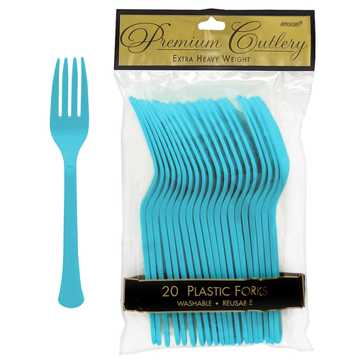 [P02.8893/14] Tenedores Azul Caribe C/20