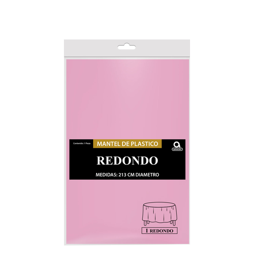 [P02.8870/7] Mantel Redondo Rosa Bebe