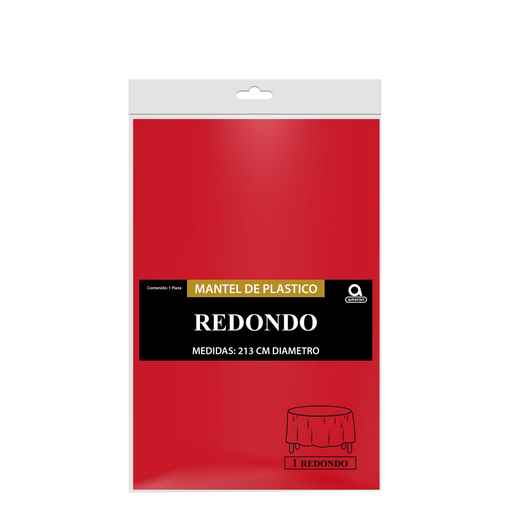 [P02.8870/6] Mantel Redondo Rojo