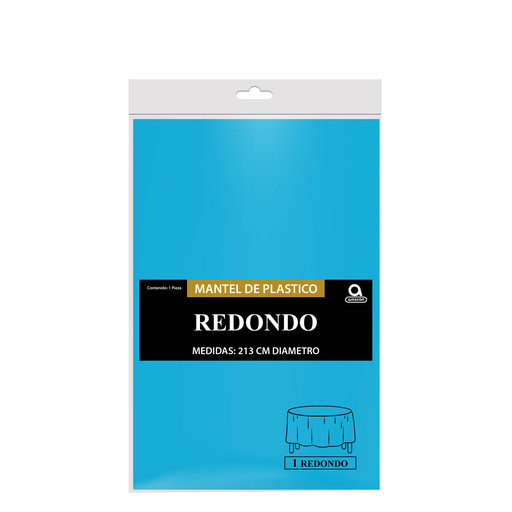 [P02.8870/14] Mantel Redondo Azul Caribe
